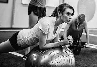 Woman on Balance Ball 